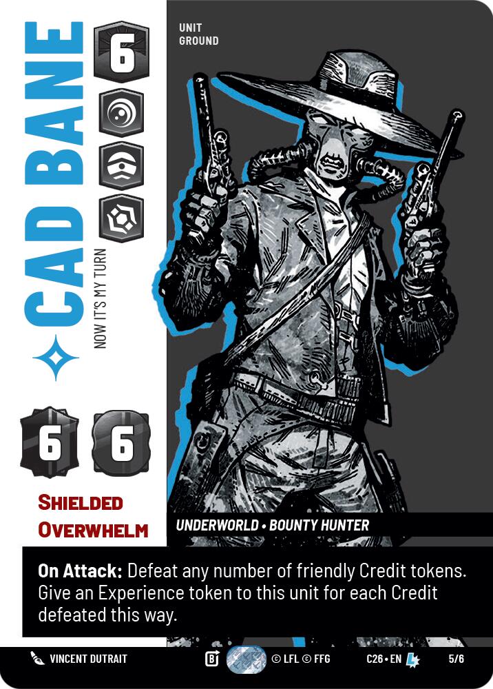 Cad Bane - Now It's My Turn (5/6) (5/6) [2026 Convention Exclusive] | Cards and Coasters CA