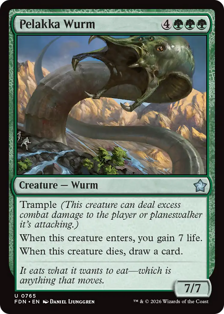 Pelakka Wurm (0765) [Foundations] | Cards and Coasters CA