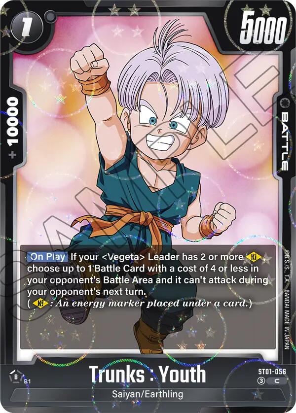 Trunks : Youth (ST01-056) (Dragon Ball Pattern) [Story Booster 01] | Cards and Coasters CA