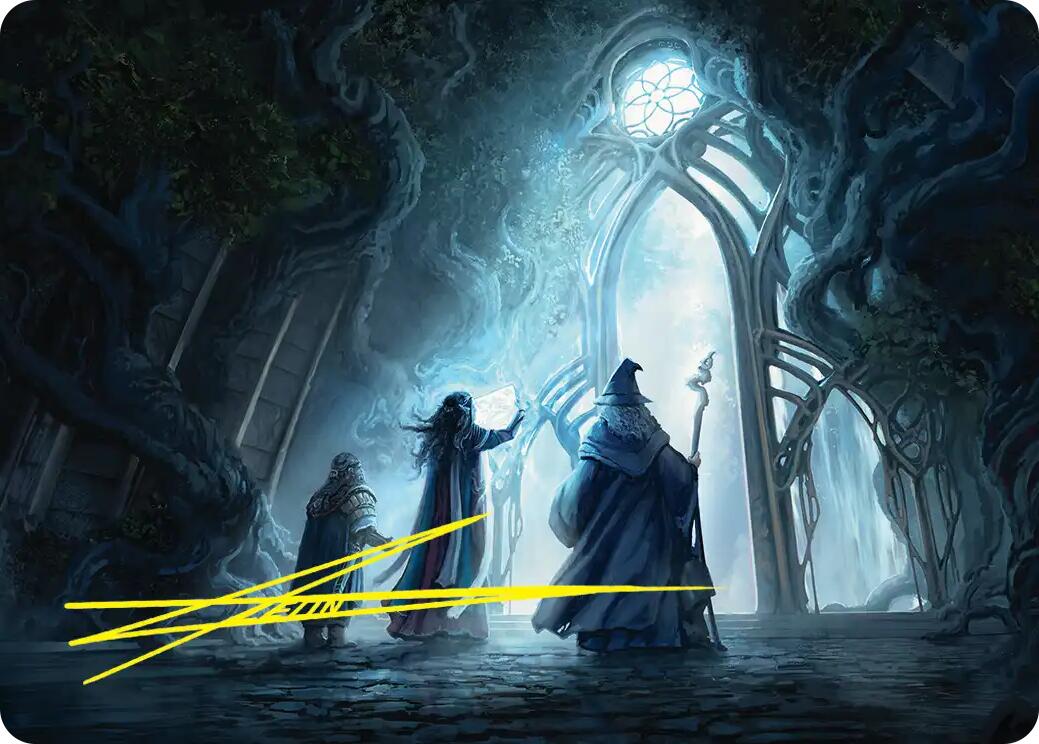 Uncover the Moon-Letters Art Card (Gold-Stamped Signature) [The Hobbit Art Series] | Cards and Coasters CA