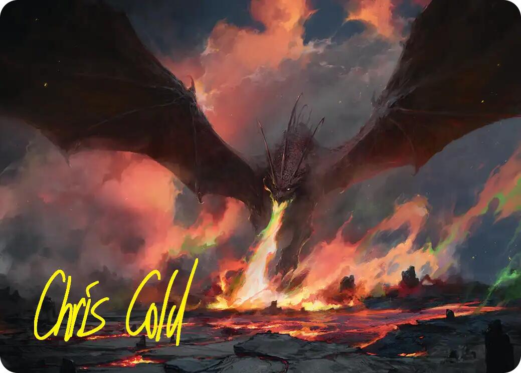 Smaug, the Great Calamity Art Card (Gold-Stamped Signature) [The Hobbit Art Series] | Cards and Coasters CA