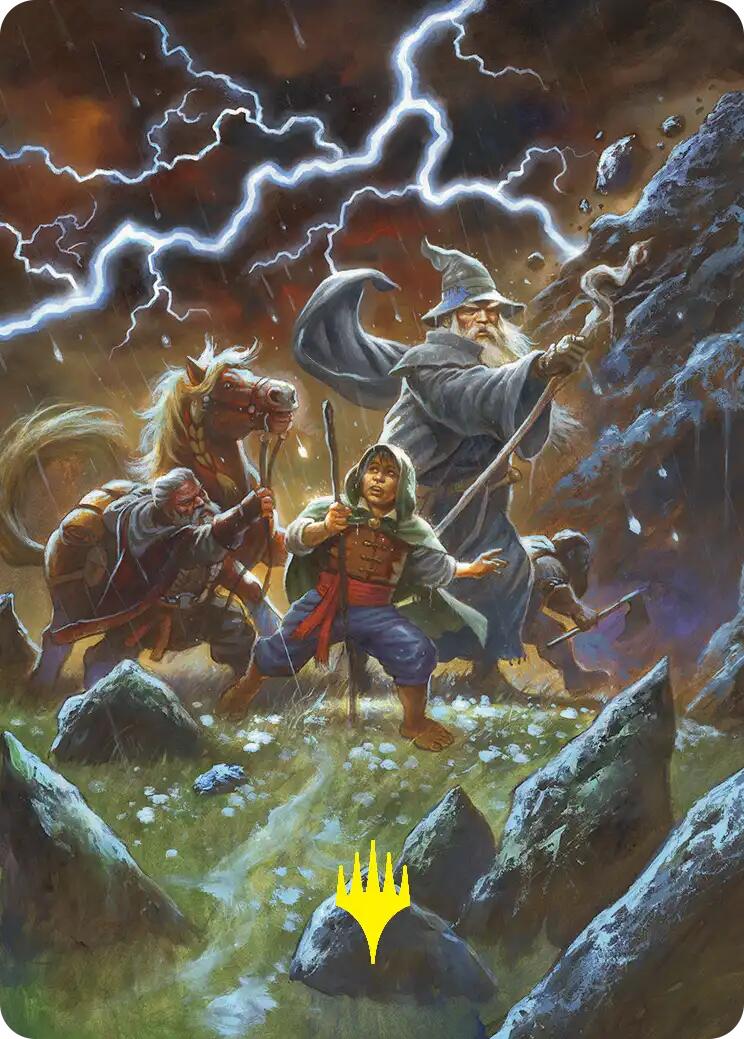 Call Forth the Tempest Art Card (Gold-Stamped) [The Hobbit Art Series] | Cards and Coasters CA