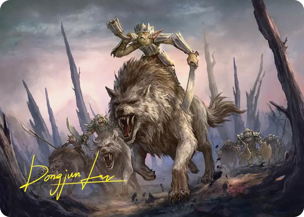Signal the Onslaught Art Card (Gold-Stamped Signature) [The Hobbit Art Series] | Cards and Coasters CA