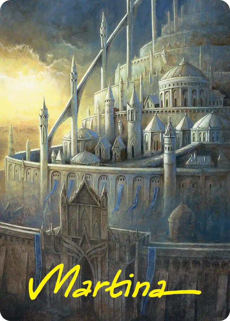 Minas Tirith Art Card (Gold-Stamped Signature) [The Hobbit Art Series] | Cards and Coasters CA