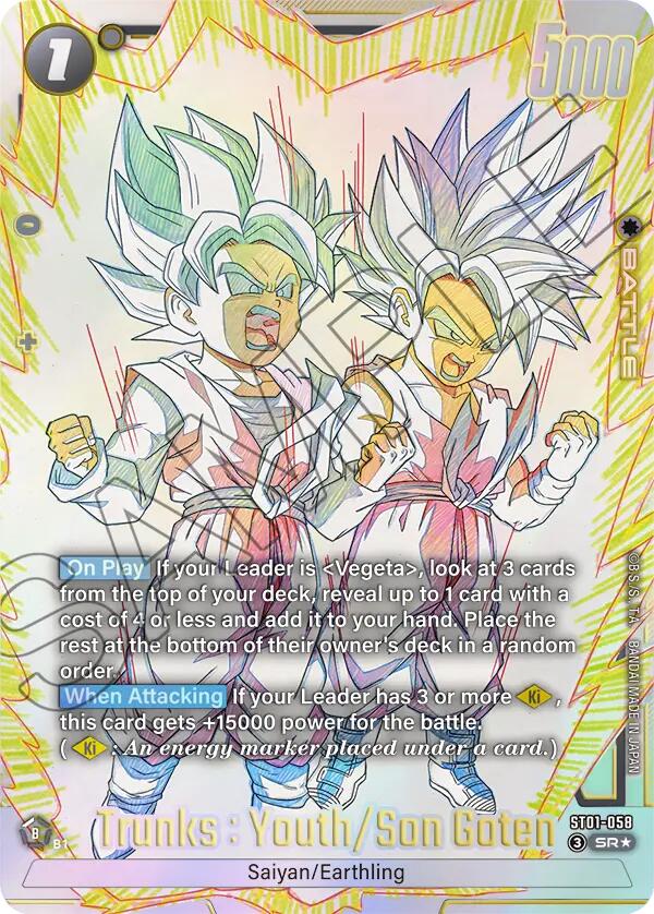Trunks : Youth/Son Goten (Alternate Art) [Story Booster 01] | Cards and Coasters CA