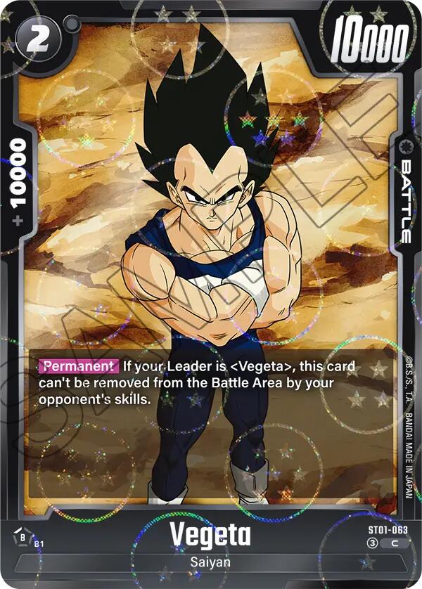 Vegeta (ST01-063) (Dragon Ball Pattern) [Story Booster 01] | Cards and Coasters CA