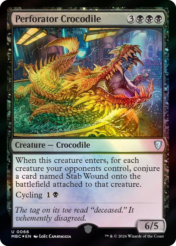 Perforator Crocodile [Mystery Booster: Commander Edition] | Cards and Coasters CA