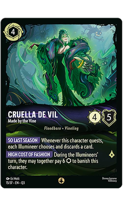 Cruella De Vil - Made by the Vine (15/37) [Illumineer's Quest: The Great Hunny Rescue] | Cards and Coasters CA