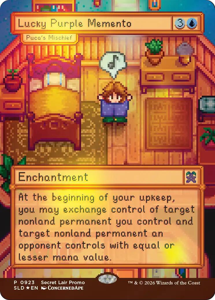 Lucky Purple Memento - Puca's Mischief [Secret Lair Drop Series] | Cards and Coasters CA