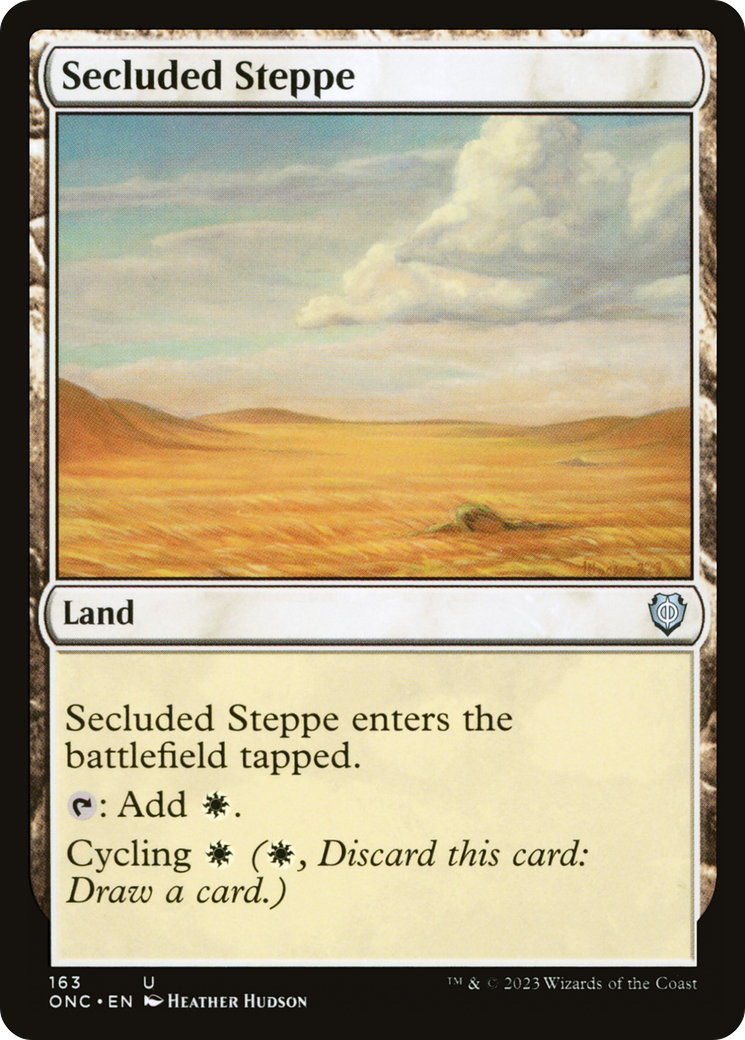 Secluded Steppe [Phyrexia: All Will Be One Commander] | Cards and Coasters CA