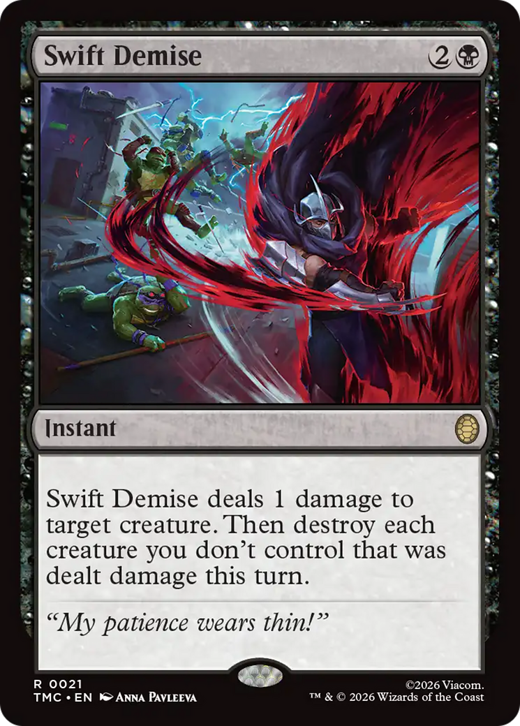 Swift Demise [Teenage Mutant Ninja Turtles Commander] | Cards and Coasters CA