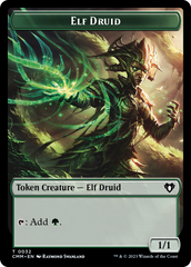 Servo // Elf Druid Double-Sided Token [Commander Masters Tokens] | Cards and Coasters CA