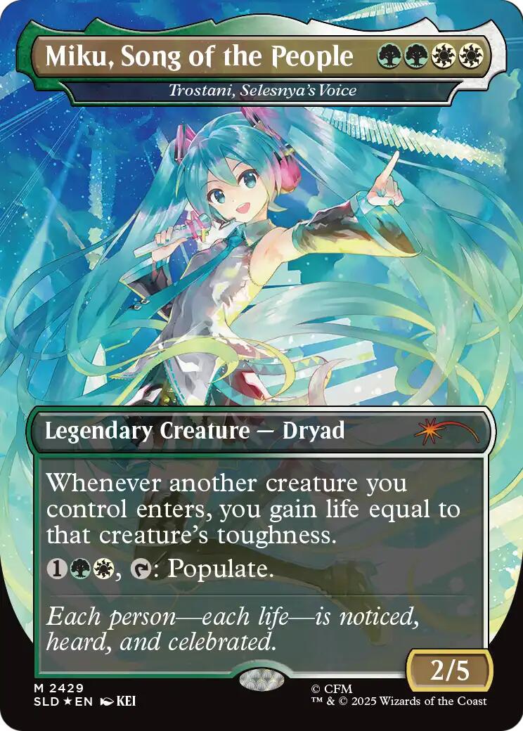 Miku, Song of the People - Trostani, Selesnya's Voice [Secret Lair Drop Series] | Cards and Coasters CA