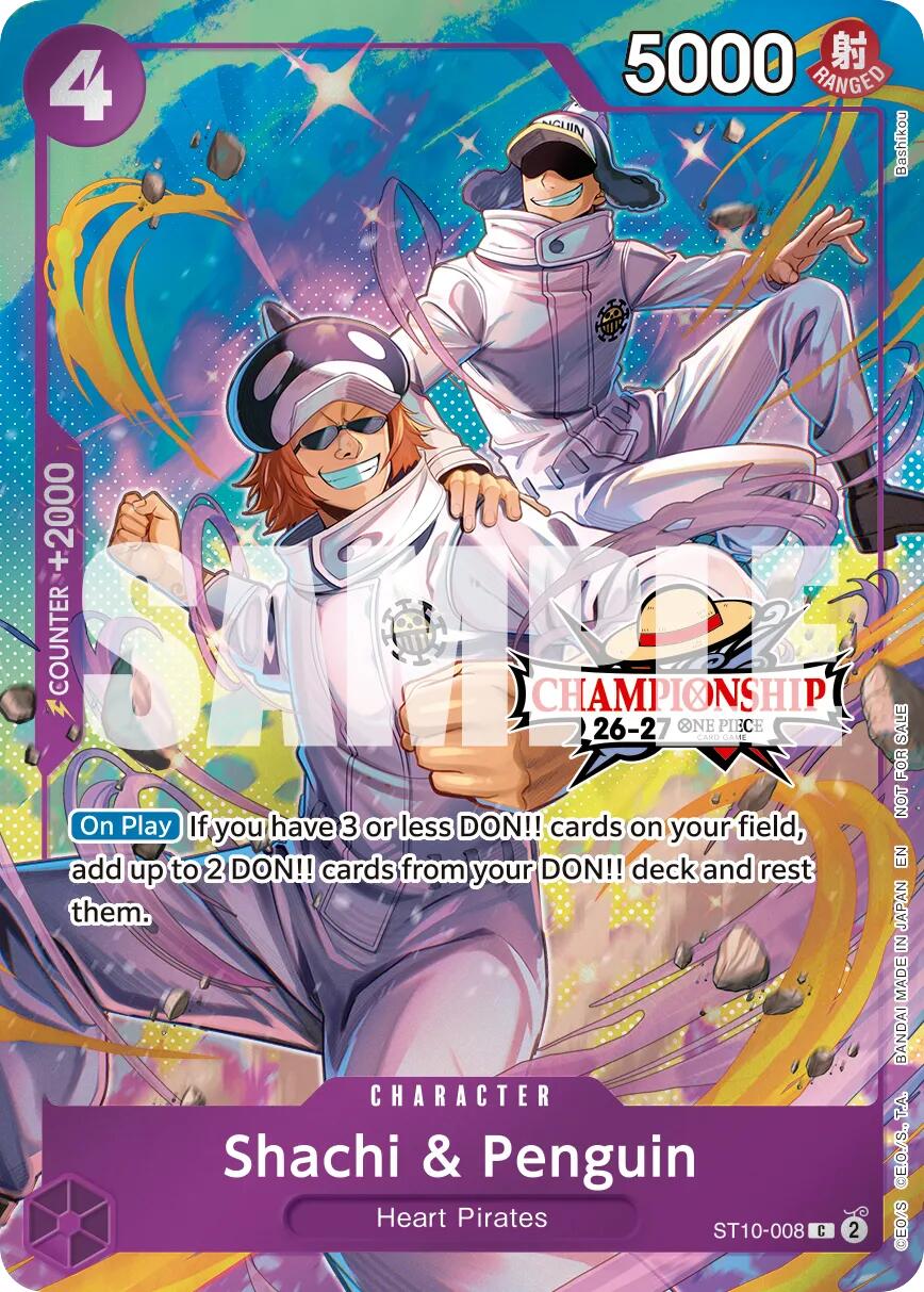 Shachi & Penguin (CS 26-27 Celebration Pack) [One Piece Promotion Cards] | Cards and Coasters CA