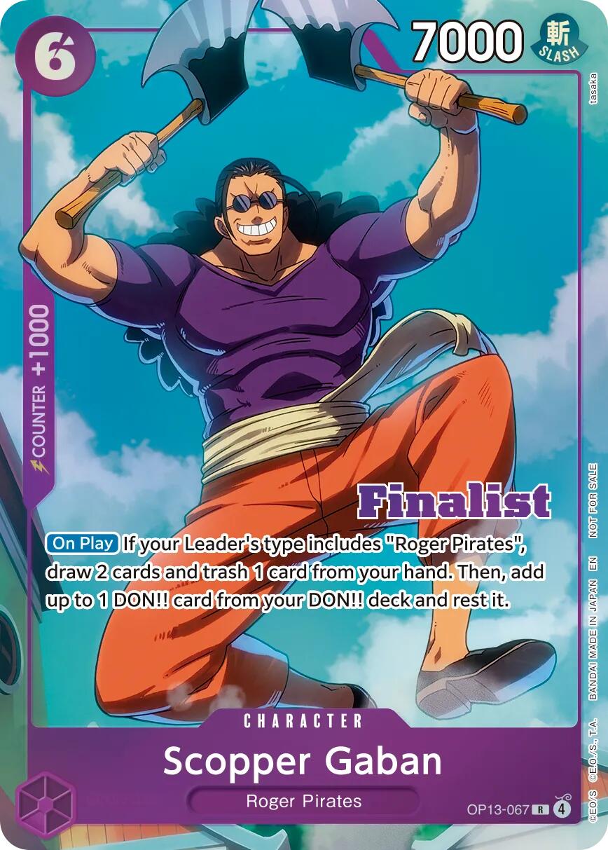 Scopper Gaban (CS 26-27 Finalist Card Set Vol.1) [One Piece Promotion Cards] | Cards and Coasters CA