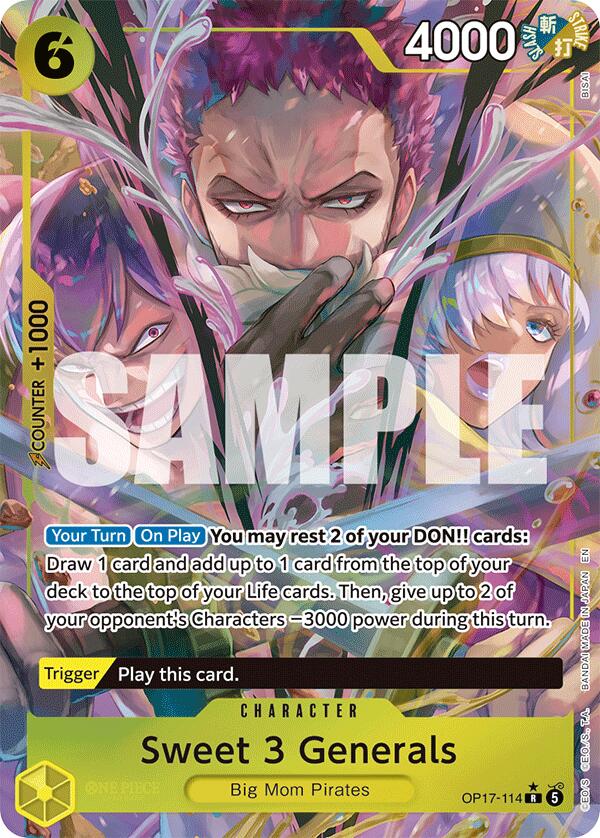 Sweet 3 Generals (Alternate Art) [The World's Strongest Warriors] | Cards and Coasters CA