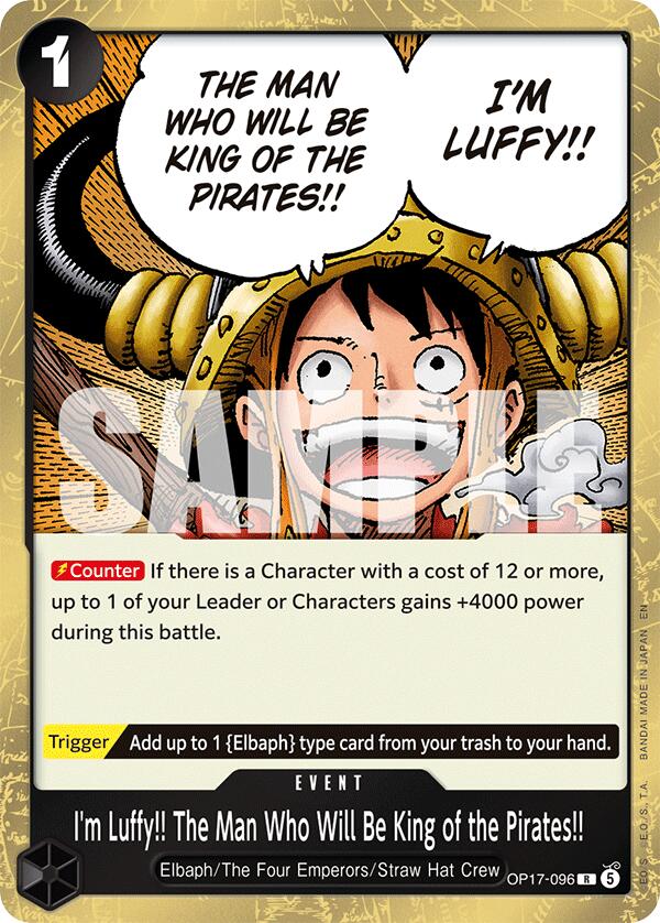 I'm Luffy!! The Man Who Will Be King of the Pirates!! [The World's Strongest Warriors] | Cards and Coasters CA