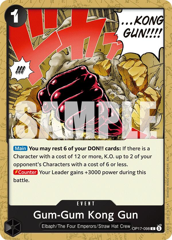 Gum-Gum Kong Gun [The World's Strongest Warriors] | Cards and Coasters CA