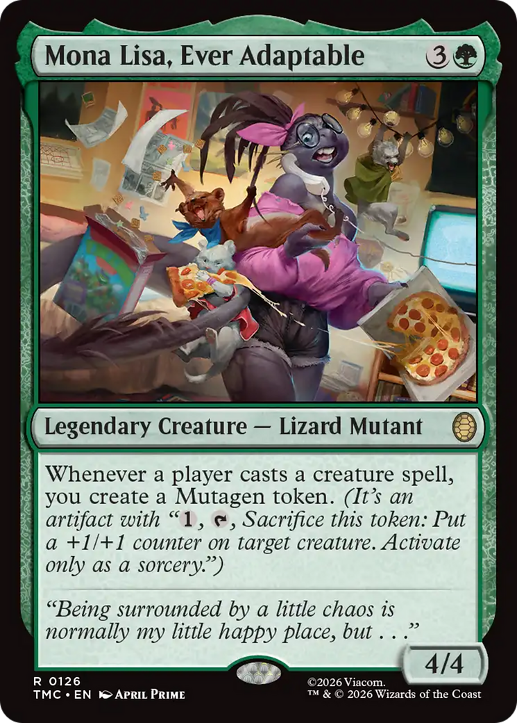 Mona Lisa, Ever Adaptable [Teenage Mutant Ninja Turtles Commander] | Cards and Coasters CA