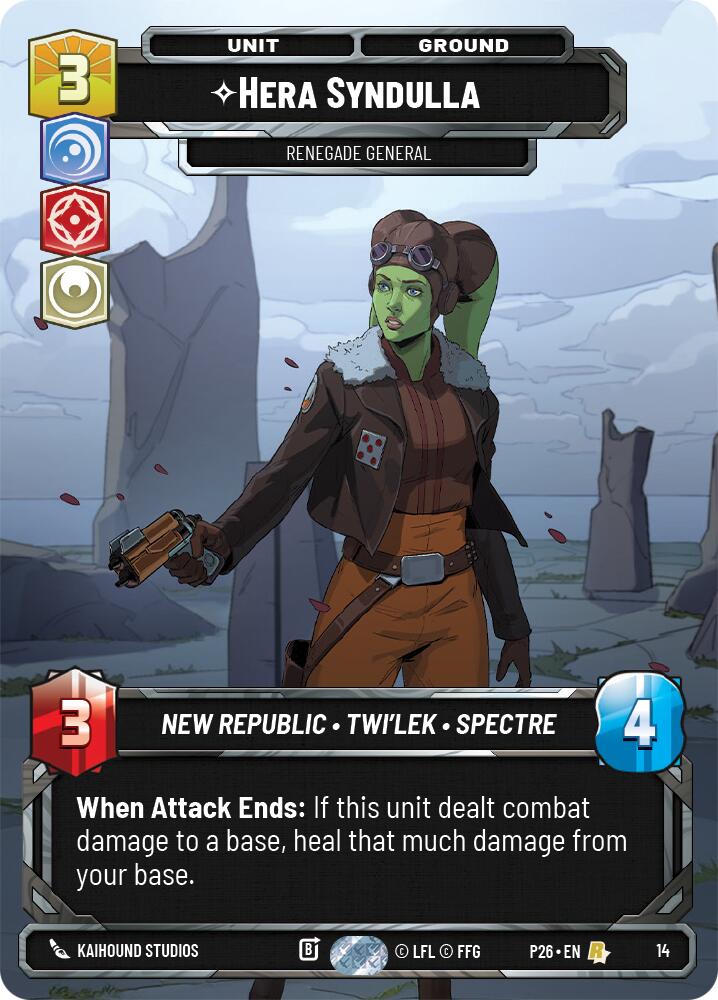Hera Syndulla - Renegade General (14) (14) [Sector and Regional Promos: Season 2] | Cards and Coasters CA