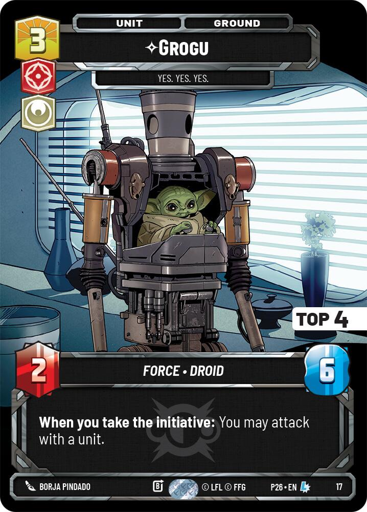 Grogu - Yes. Yes. Yes. (16) (Top 4) (16) [Sector and Regional Promos: Season 2] | Cards and Coasters CA