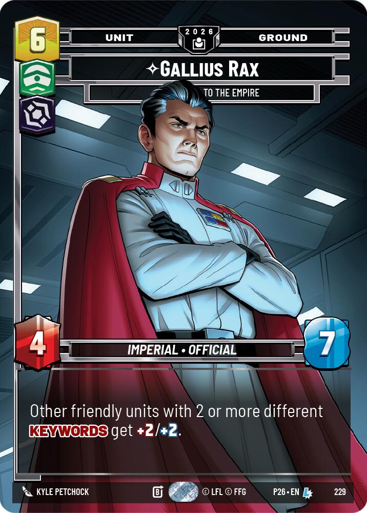 Gallius Rax - Counselor to the Empire (229) (229) [Sector and Regional Promos: Season 2] | Cards and Coasters CA