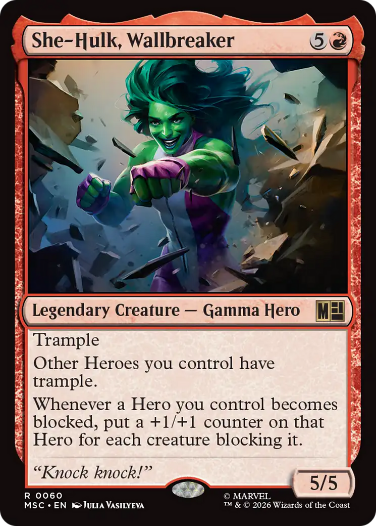 She-Hulk, Wallbreaker [Marvel Super Heroes Commander] | Cards and Coasters CA