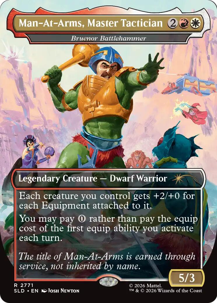 Man-At-Arms, Master Tactician - Bruenor Battlehammer [Secret Lair Drop Series] | Cards and Coasters CA