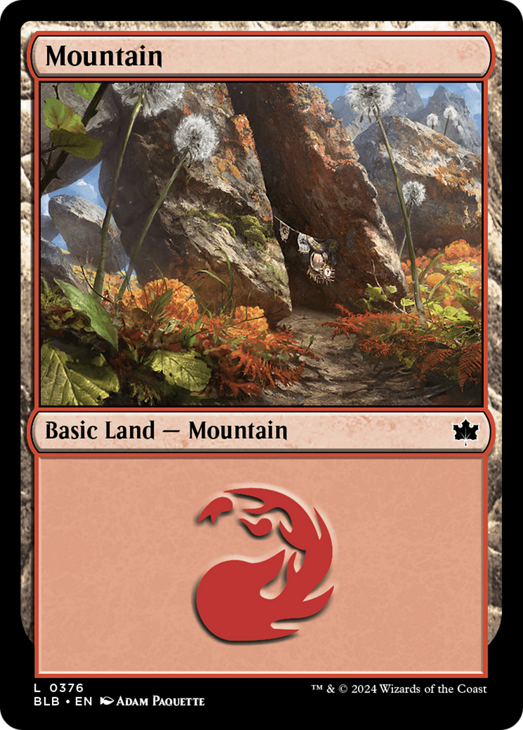 Mountain (0376) [Bloomburrow] | Cards and Coasters CA