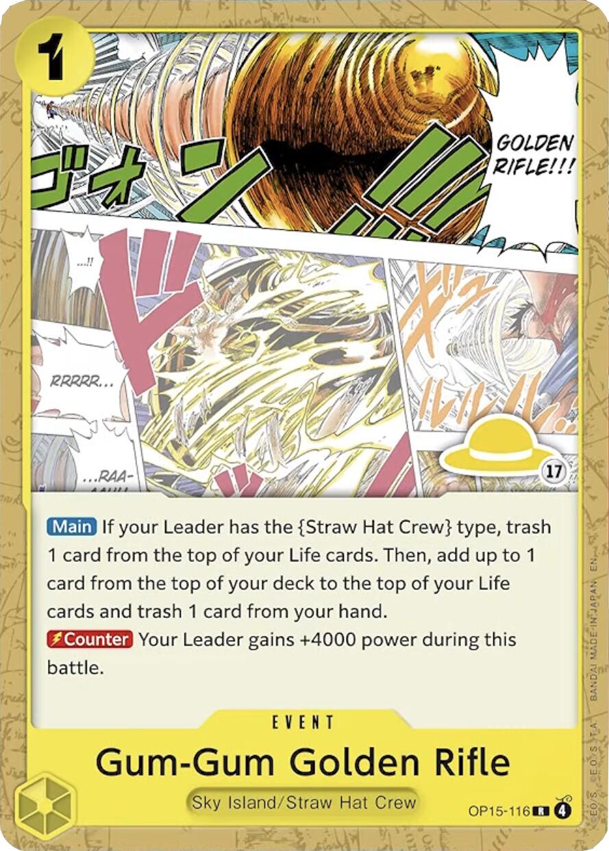 Gum-Gum Golden Rifle (Luffy Deck) [Set Sail Deck Set] | Cards and Coasters CA