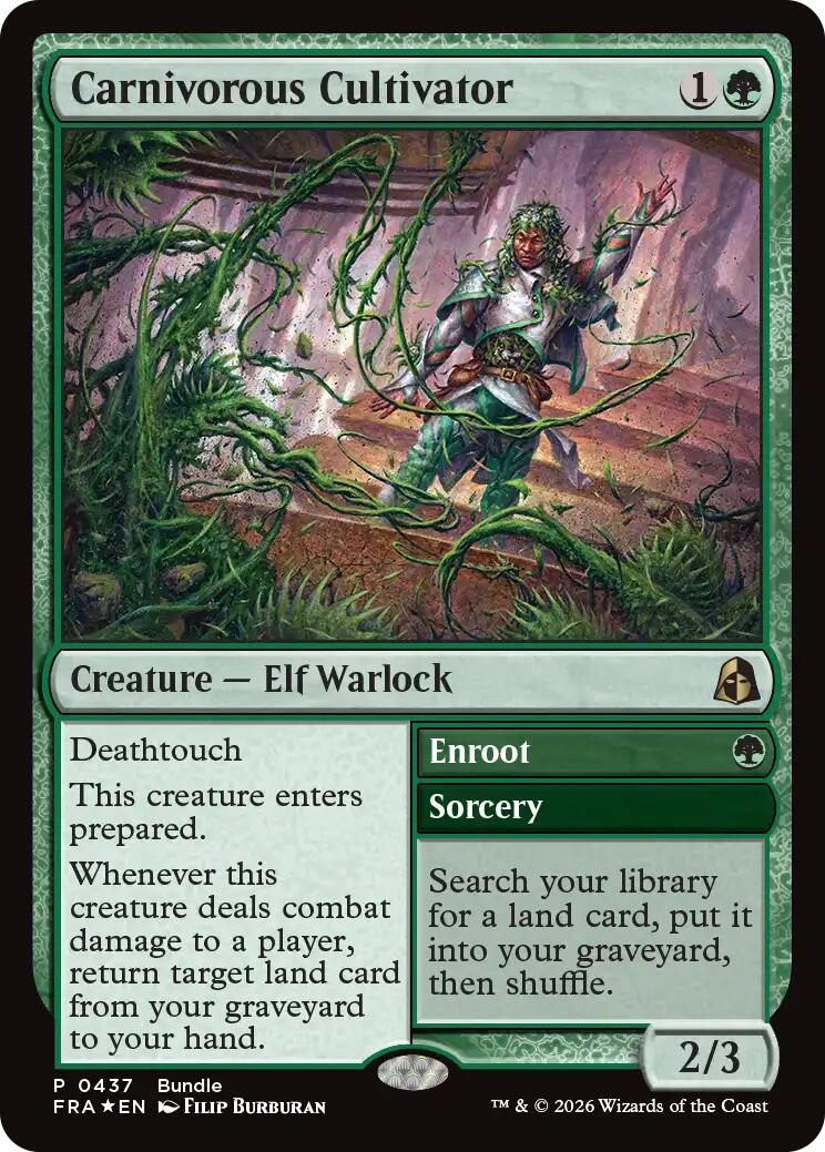 Carnivorous Cultivator (Bundle) [Reality Fracture Promos] | Cards and Coasters CA