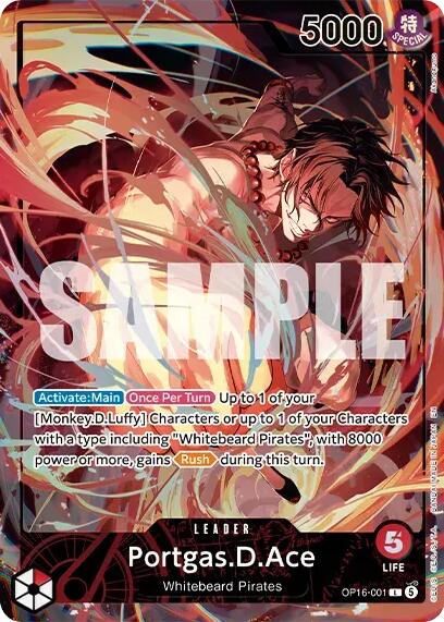 Portgas.D.Ace (Official Playmat - Flame-Flame Fruit Coliseum Edition) [One Piece Promotion Cards] | Cards and Coasters CA