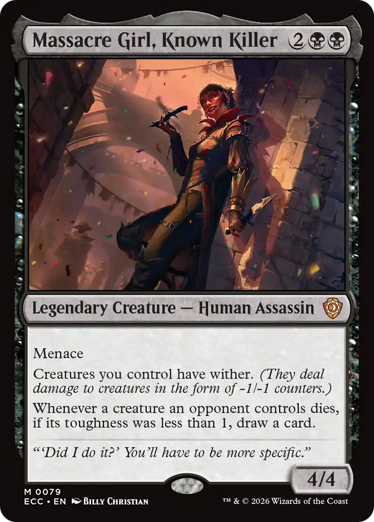 Massacre Girl, Known Killer [Lorwyn Eclipsed Commander] | Cards and Coasters CA
