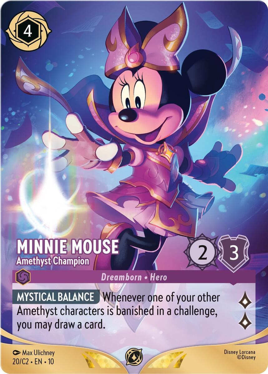 Minnie Mouse - Amethyst Champion (20) [Promo Cards] | Cards and Coasters CA