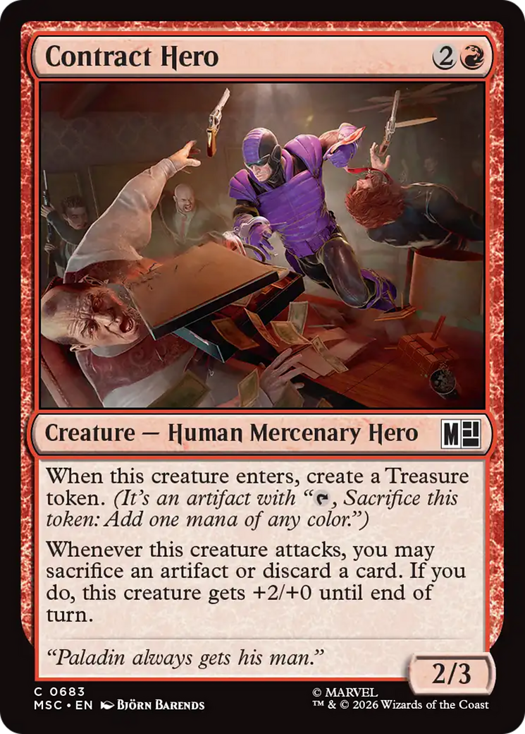 Contract Hero [Marvel Super Heroes Commander] | Cards and Coasters CA