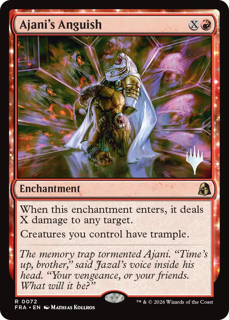Ajani's Anguish [Reality Fracture Promos] | Cards and Coasters CA