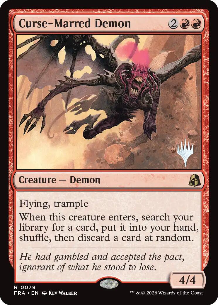 Curse-Marred Demon [Reality Fracture Promos] | Cards and Coasters CA