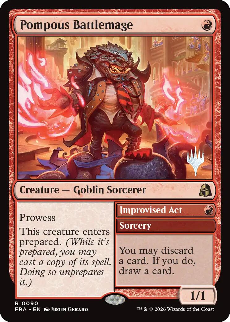 Pompous Battlemage [Reality Fracture Promos] | Cards and Coasters CA