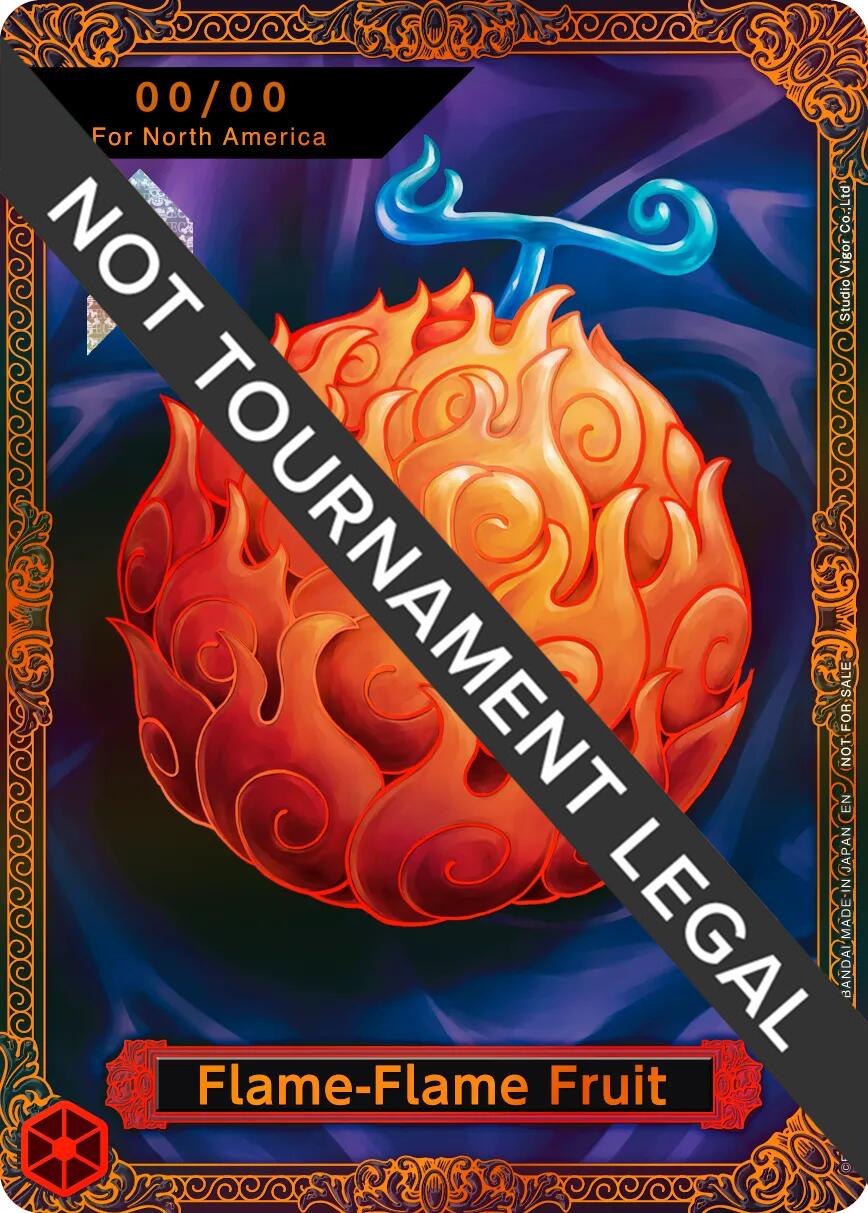 Flame-Flame Fruit Trophy Card (Flame-Flame Fruit Coliseum) [One Piece Promotion Cards] | Cards and Coasters CA
