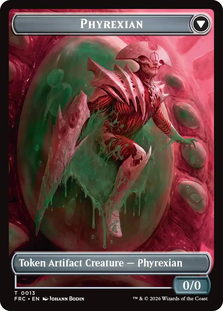 Phyrexian // Incubator Double-Sided Token [Reality Fracture Commander Tokens] | Cards and Coasters CA