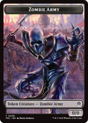 Zombie Army // Goblin Double-Sided Token [Reality Fracture Commander Tokens] | Cards and Coasters CA