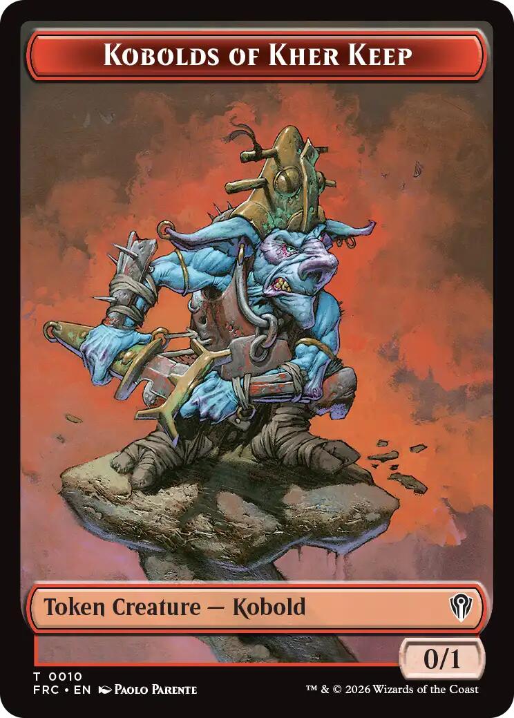 Kobolds of Kher Keep // Phyrexian Mite Double-Sided Token [Reality Fracture Commander Tokens] | Cards and Coasters CA