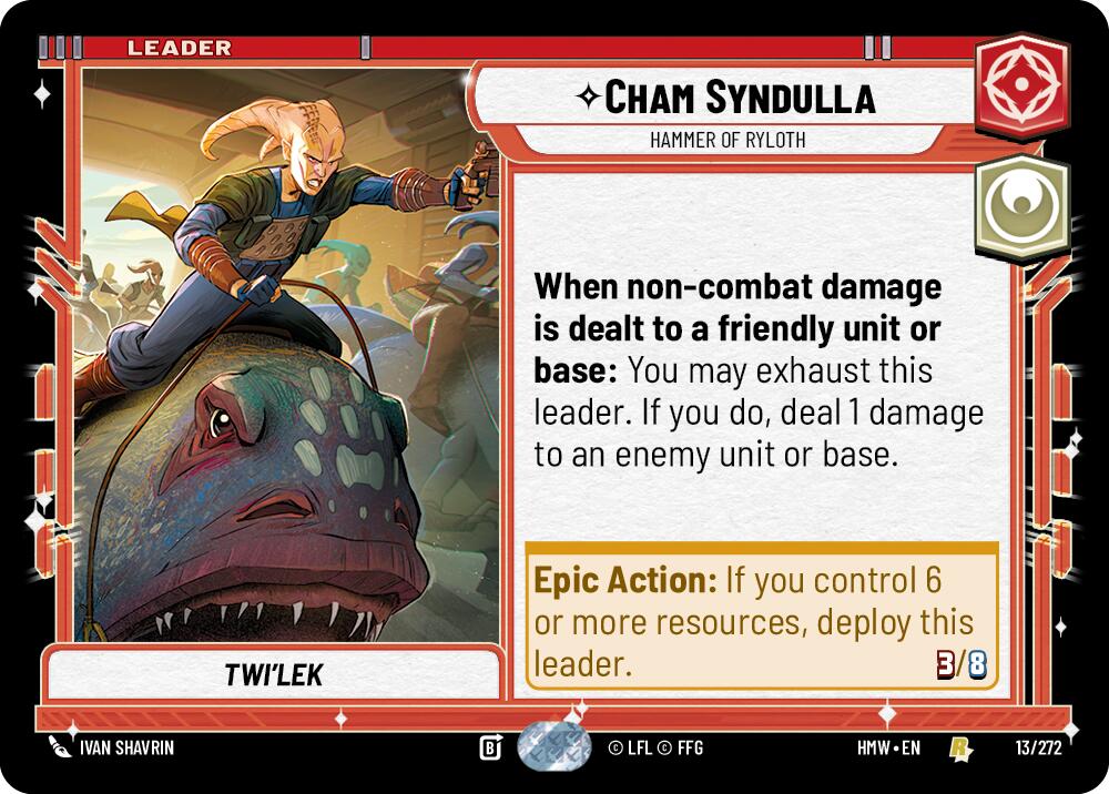 Cham Syndulla - Hammer of Ryloth (13/272) (13/272) [Homeworlds] | Cards and Coasters CA