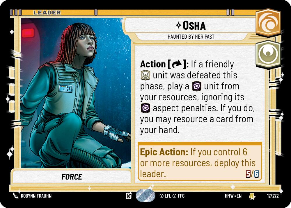 Osha - Haunted By Her Past (17/272) (17/272) [Homeworlds] | Cards and Coasters CA