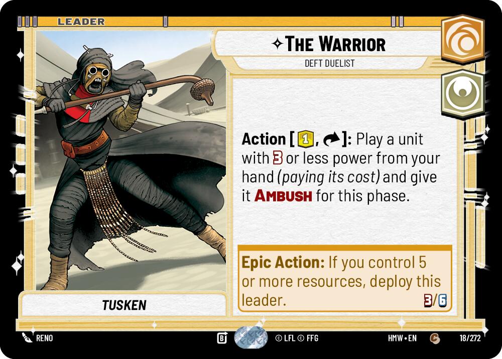 The Warrior - Deft Duelist (18/272) (18/272) [Homeworlds] | Cards and Coasters CA