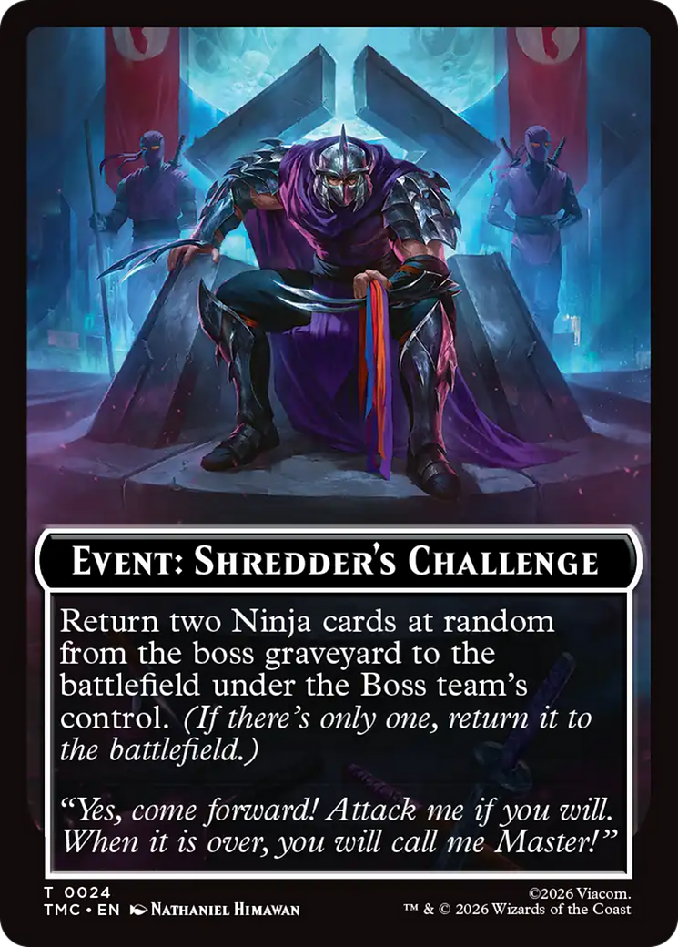 Event: Shredder's Challenge [Teenage Mutant Ninja Turtles Commander Tokens] | Cards and Coasters CA