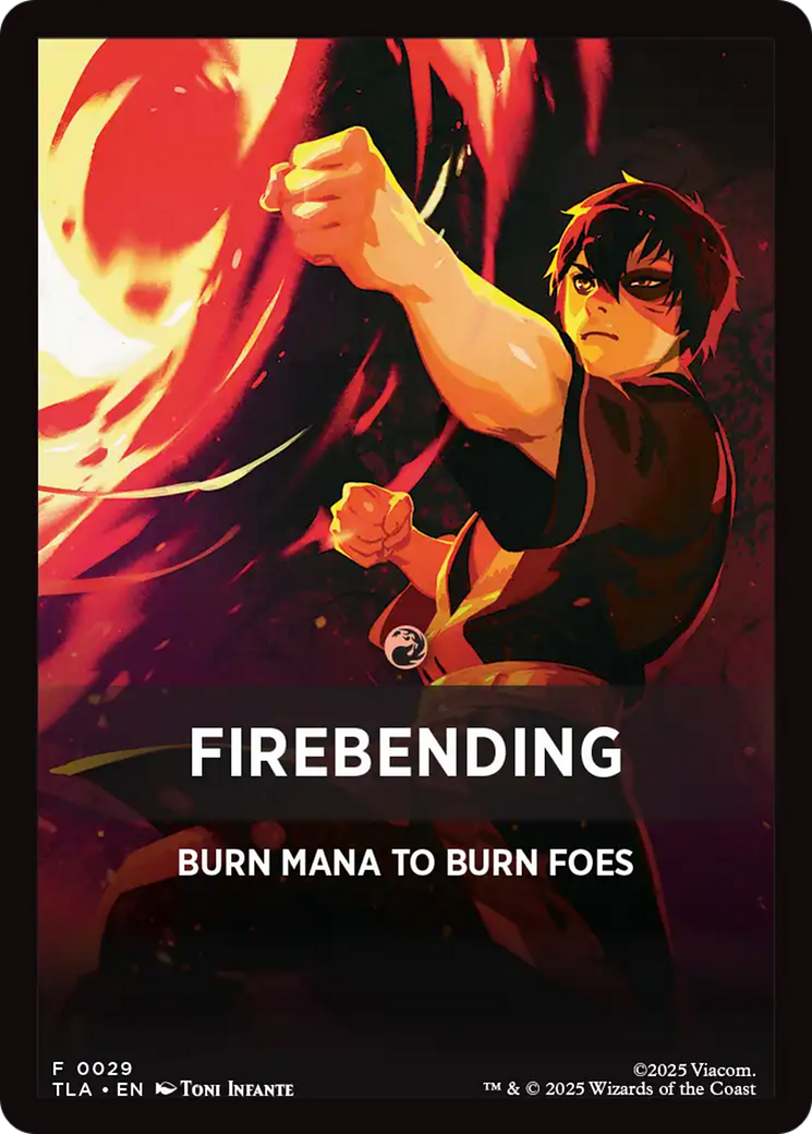 Firebending Theme Card (0029) [Avatar: The Last Airbender Tokens] | Cards and Coasters CA