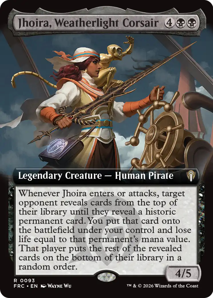 Jhoira, Weatherlight Corsair (Extended Art) [Reality Fracture Commander] | Cards and Coasters CA