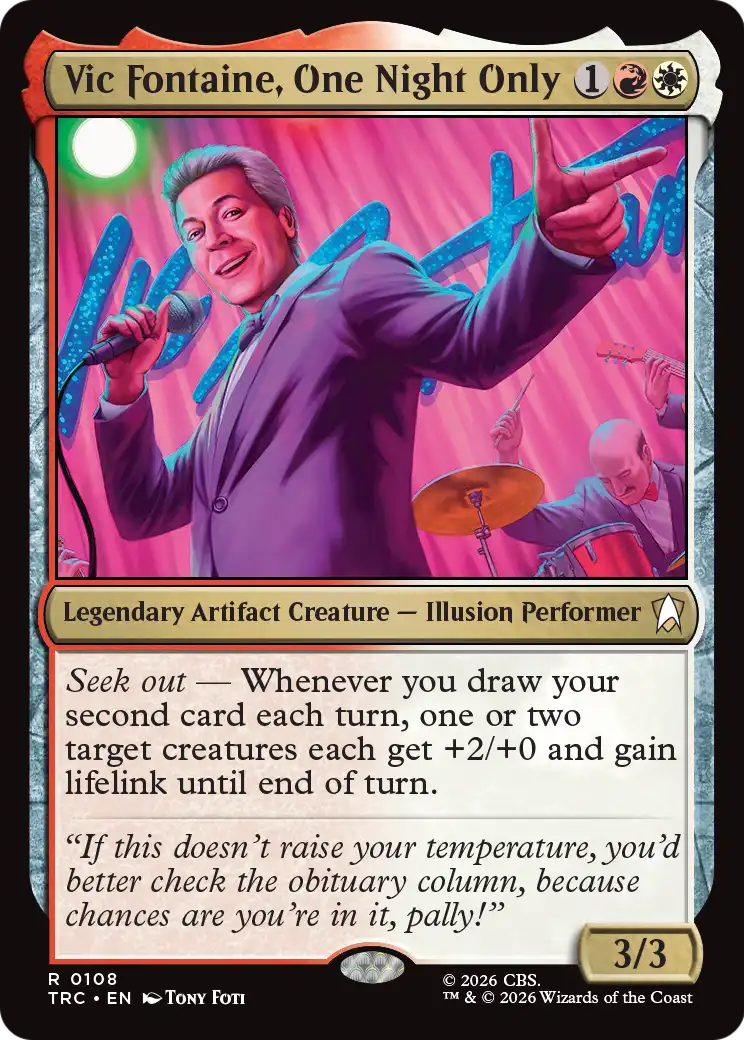 Vic Fontaine, One Night Only (Surge Foil) [Star Trek Commander] | Cards and Coasters CA