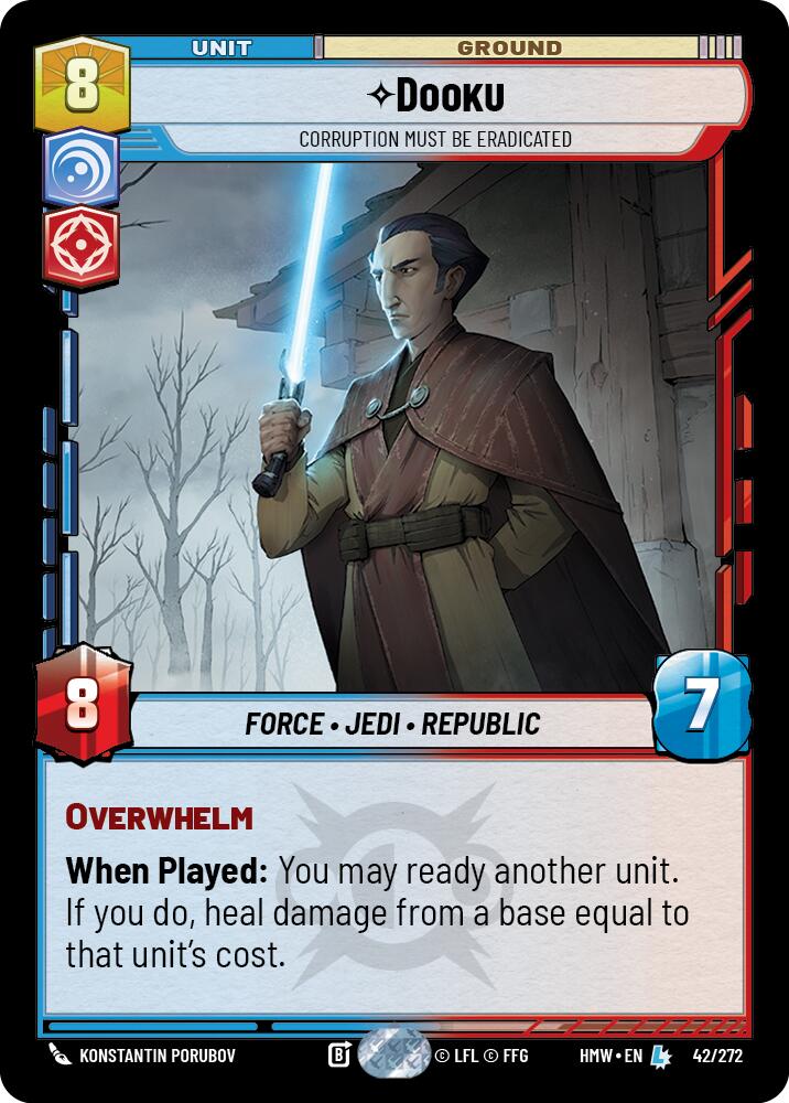 Dooku - Corruption Must Be Eradicated (42/272) (42/272) [Homeworlds] | Cards and Coasters CA
